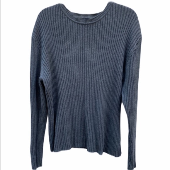 GAP‎ Ribbed Cotton Sweater Gray - Picture 6 of 8